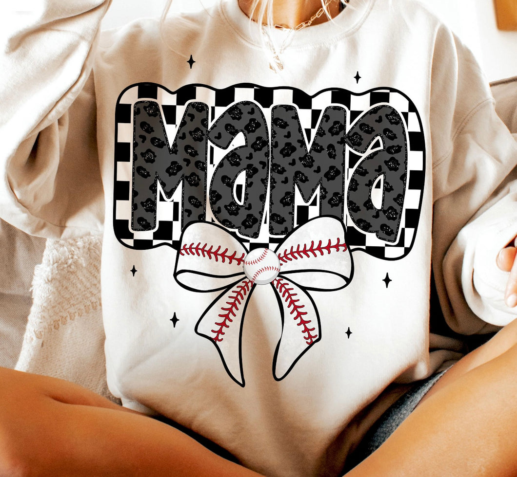 Baseball Mama Bow