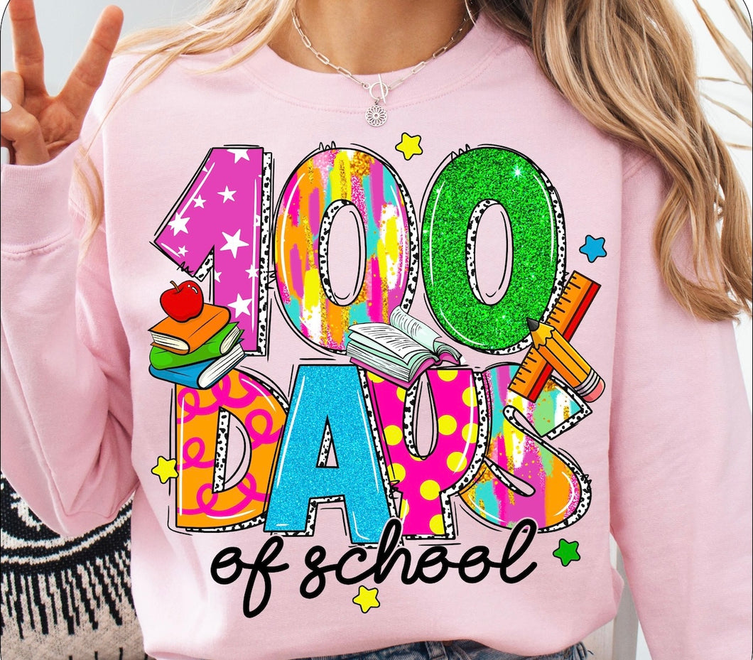100 Days of School Collage